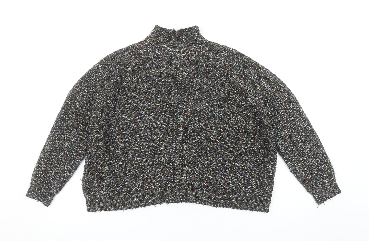 John Lewis Women’s Multicoloured Size 10 Chunky Mock Neck Jumper