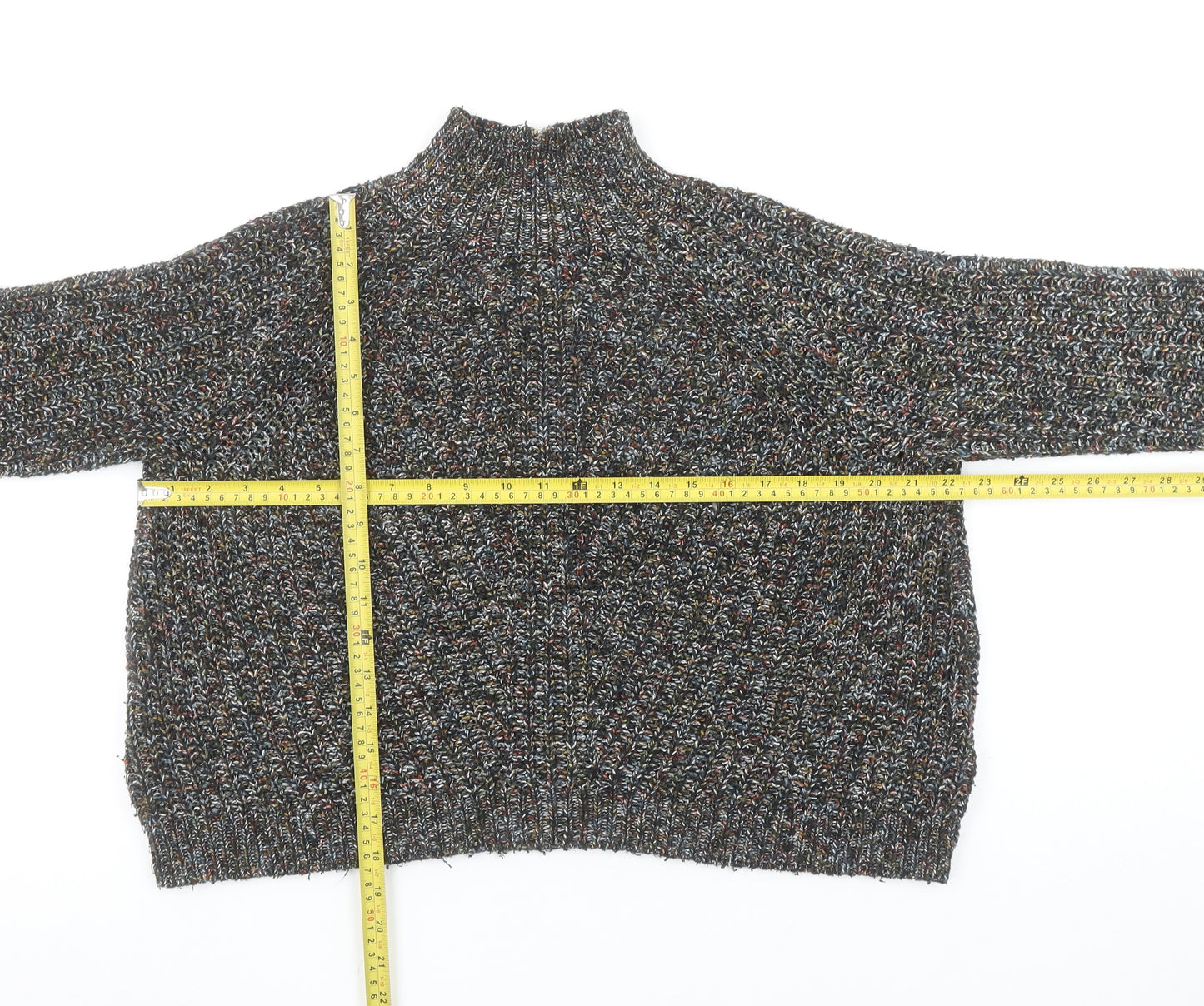 John Lewis Women’s Multicoloured Size 10 Chunky Mock Neck Jumper