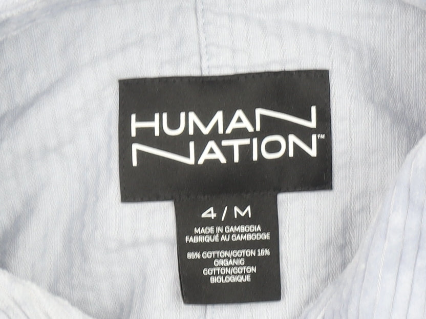 Human Nation Men's Blue Regular Fit Long Sleeve Button-Up Corduroy Shirt M