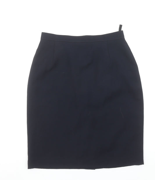 Marks and Spencer Women’s Navy Wool Pencil Skirt Size 12 Vintage