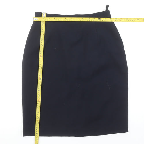 Marks and Spencer Women’s Navy Wool Pencil Skirt Size 12 Vintage