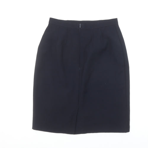 Marks and Spencer Women’s Navy Wool Pencil Skirt Size 12 Vintage