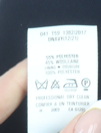 Marks and Spencer Women’s Navy Wool Pencil Skirt Size 12 Vintage