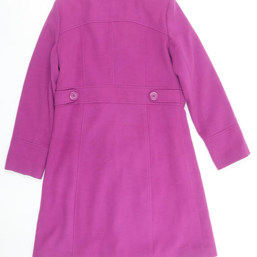 Perrie Women’s Purple Button Mid-Length Pea Coat Size 14