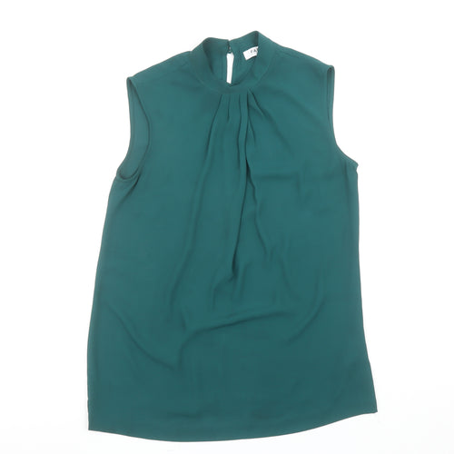 Farhi by Nicole Farhi Green Sleeveless High Neck Women's Blouse Size 10