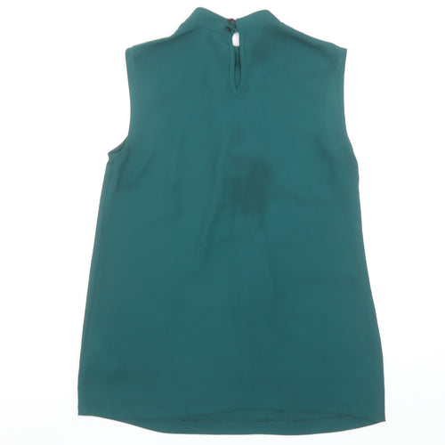 Farhi by Nicole Farhi Green Sleeveless High Neck Women's Blouse Size 10