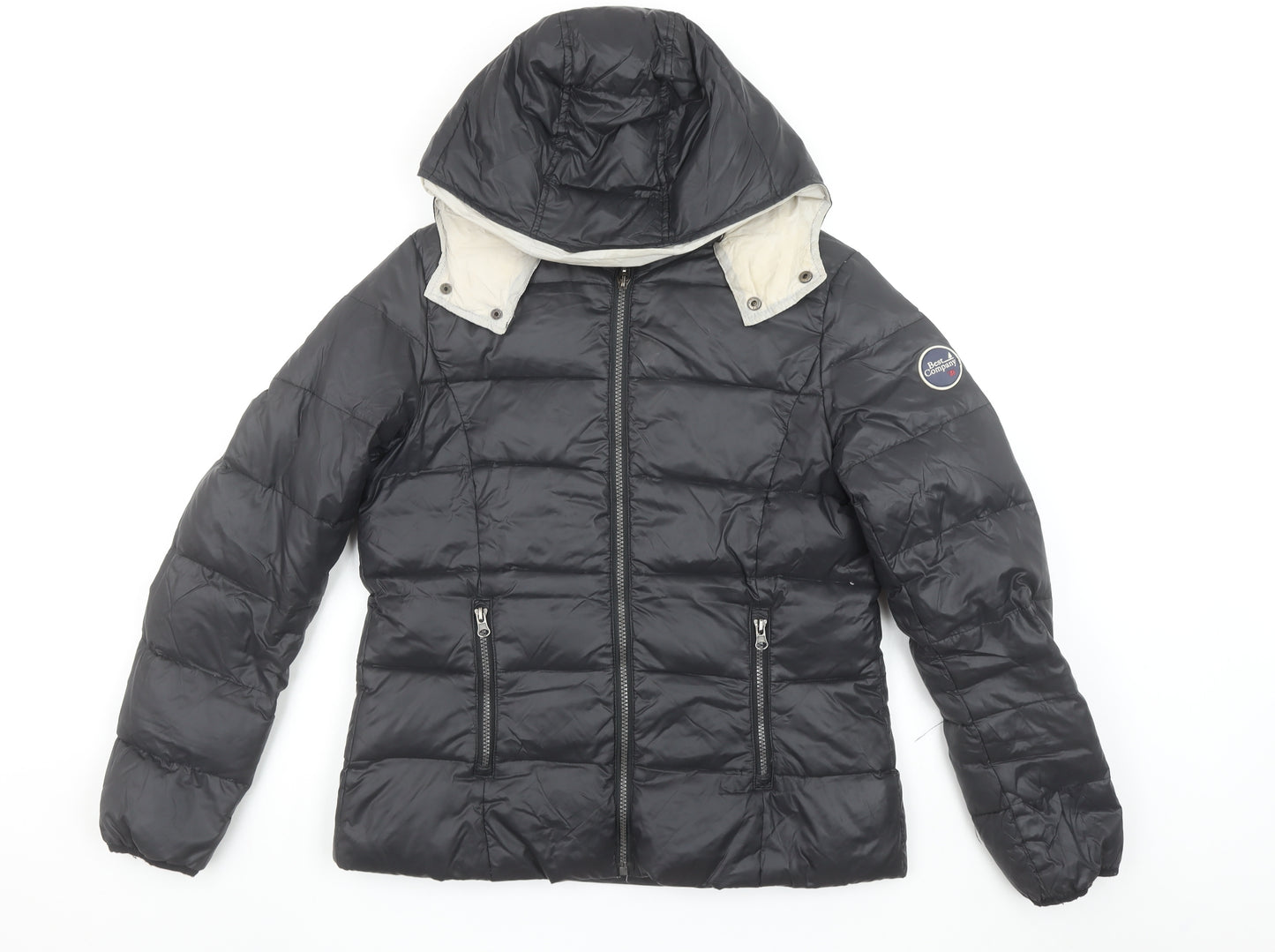 Best Company Womens Black L Hooded Puffer Jacket