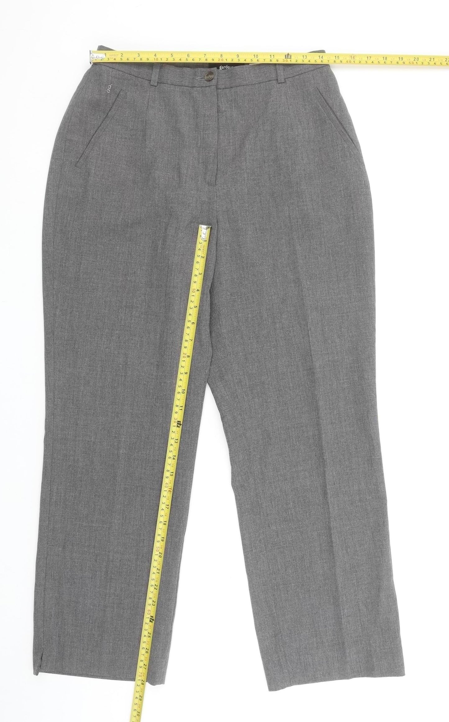 Gardeur Women's Grey Size 16 Straight Leg Dress Pants