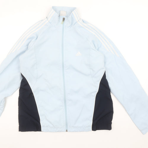 Adidas Women’s Blue Size 12 Full Zip Sports Jacket