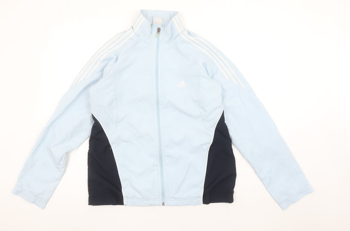 Adidas Women’s Blue Size 12 Full Zip Sports Jacket