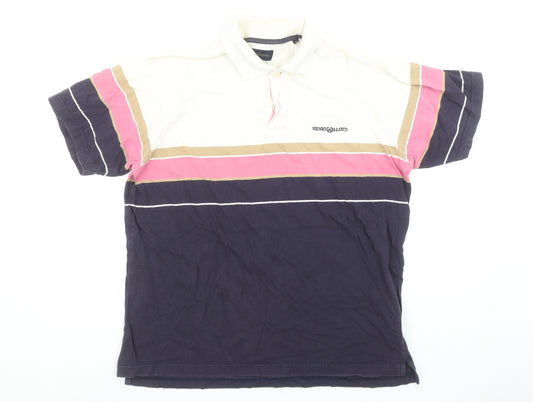 Henri Lloyd Men’s Multicoloured XL Striped Cotton Polo Shirt