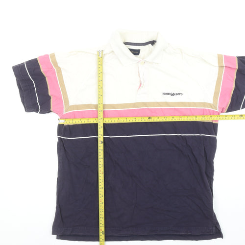 Henri Lloyd Men’s Multicoloured XL Striped Cotton Polo Shirt