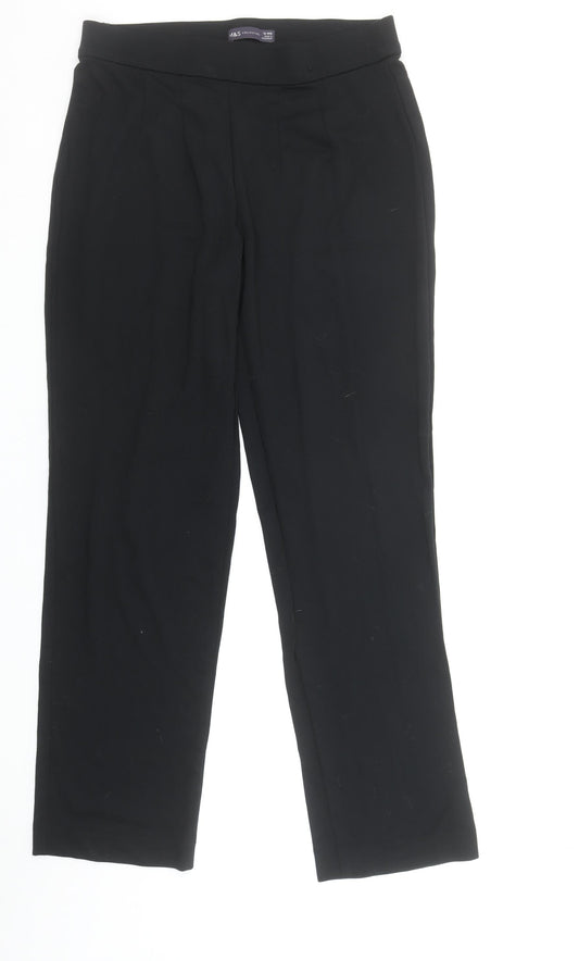 Marks and Spencer Women Black Size 12 Regular Stretch Leggings