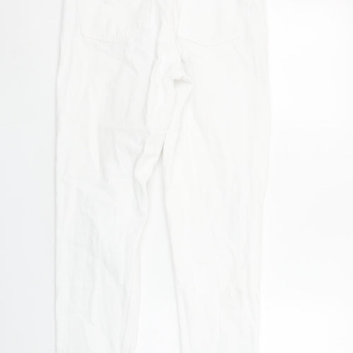 Primark Women’s White Mom Jeans Size 8 Distressed Denim High Rise