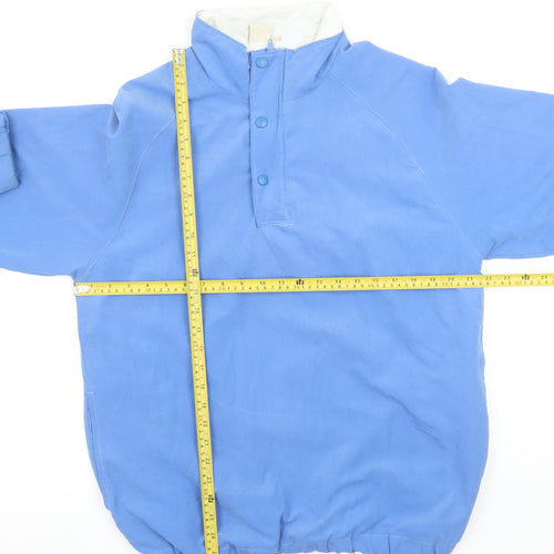 Cotton Traders Men's Blue Pullover Sweatshirt S High Neck Lightweight