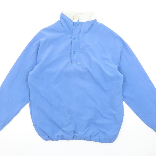 Cotton Traders Men's Blue Pullover Sweatshirt S High Neck Lightweight