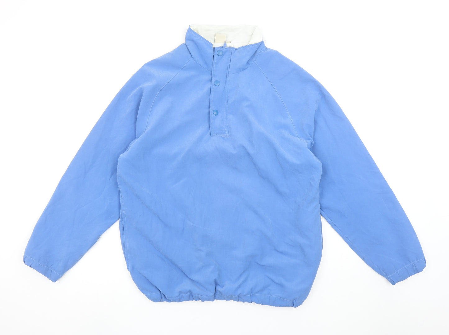 Cotton Traders Men's Blue Pullover Sweatshirt S High Neck Lightweight