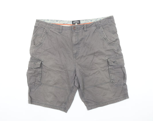 Mantaray Men's Grey Cargo Shorts Size 42 Regular Cotton Blend