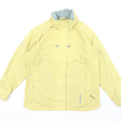 Tribord Women's Yellow Waterproof Rain Jacket Size L Outdoor Coat