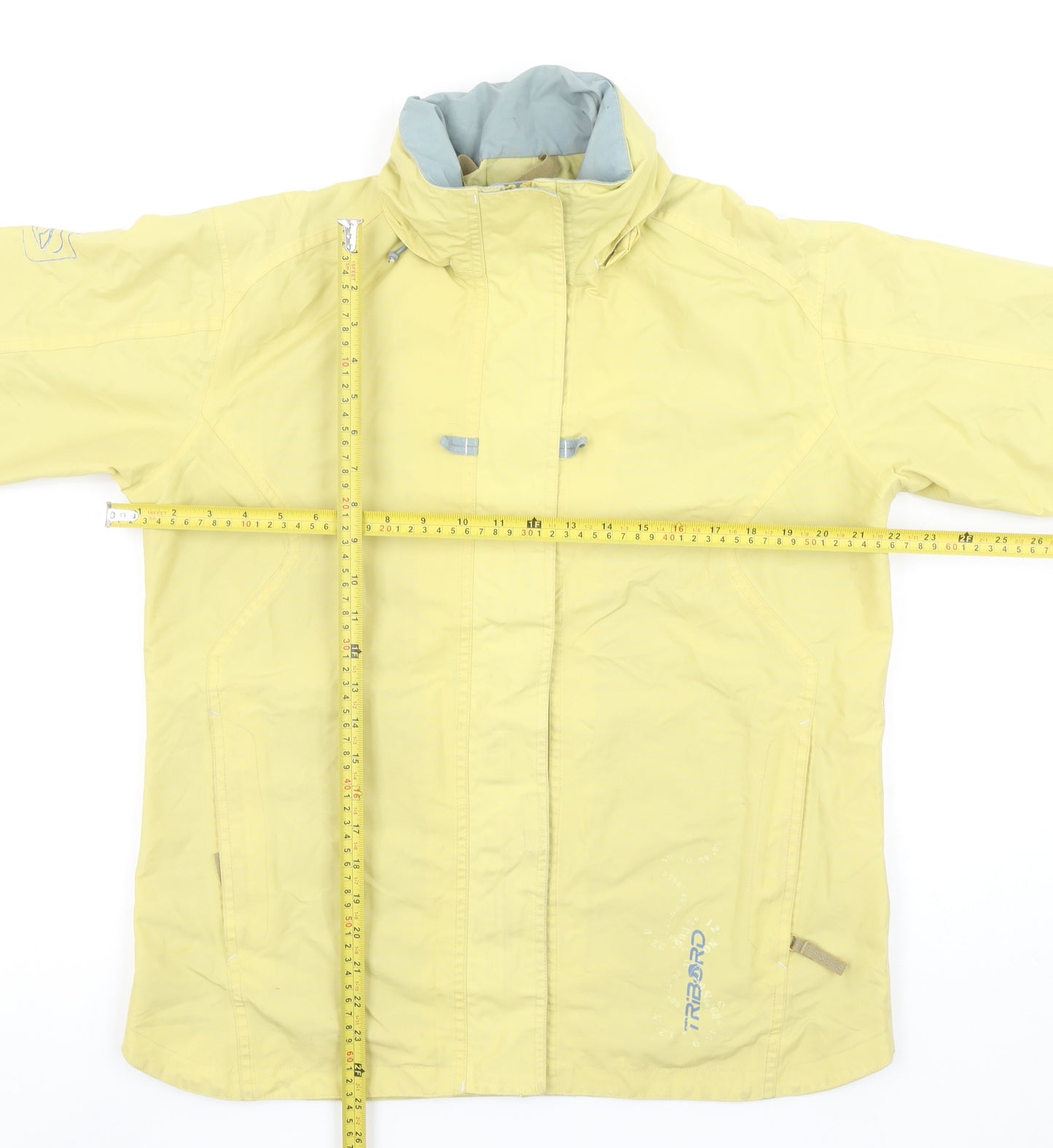 Tribord Women's Yellow Waterproof Rain Jacket Size L Outdoor Coat