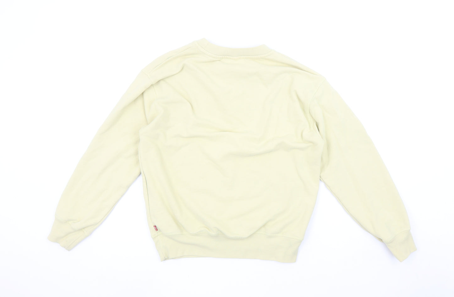 Levi's Womens Beige Crew Neck Cotton Logo Sweatshirt Size S