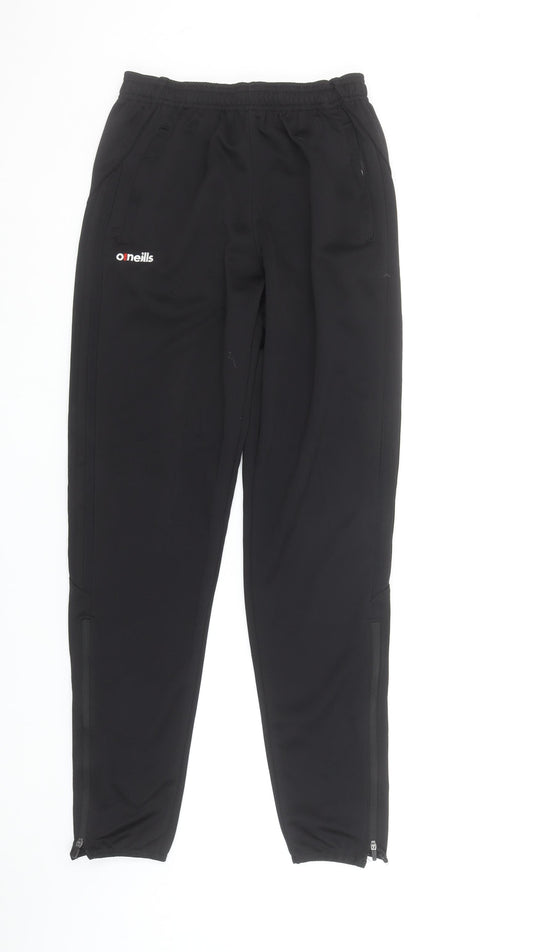 O'Neills Boys Black Age 13 Jogger Trousers Quick Dry Zip Pocket Activewear
