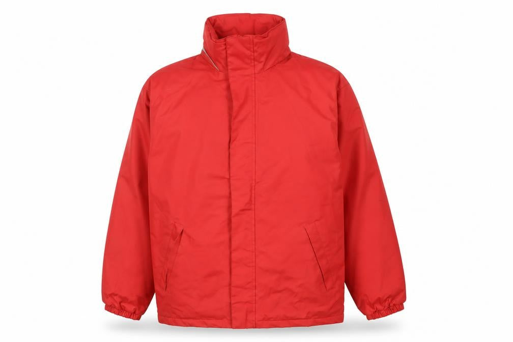 Front view of R206X Men’s Red Full Zip Lined Lightweight Jacket XL