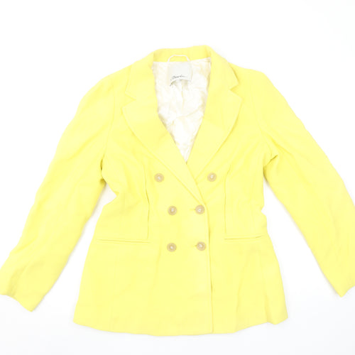 3.1 Phillip Lim Womens Yellow Double-Breasted Blazer Size 8