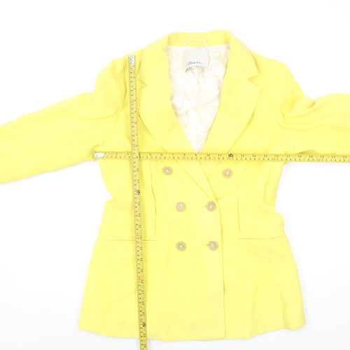 3.1 Phillip Lim Womens Yellow Double-Breasted Blazer Size 8
