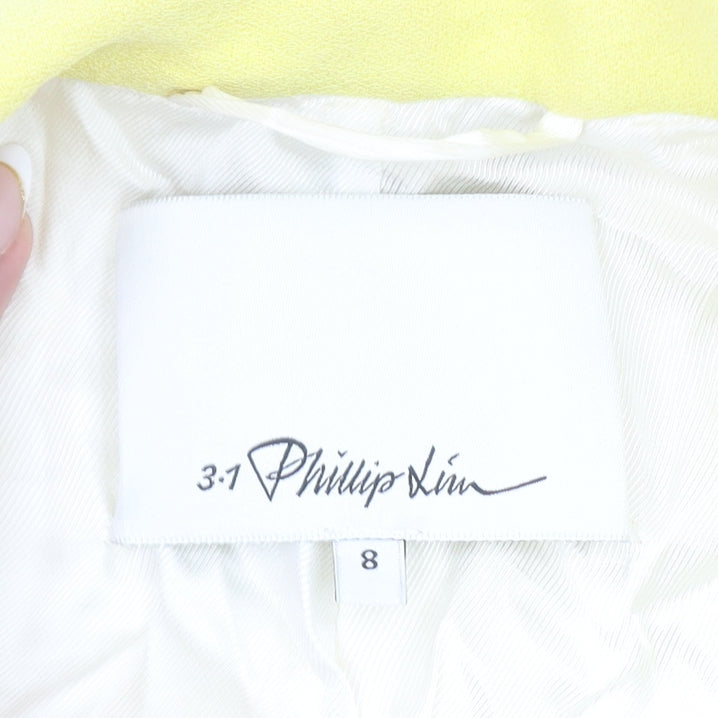 3.1 Phillip Lim Womens Yellow Double-Breasted Blazer Size 8