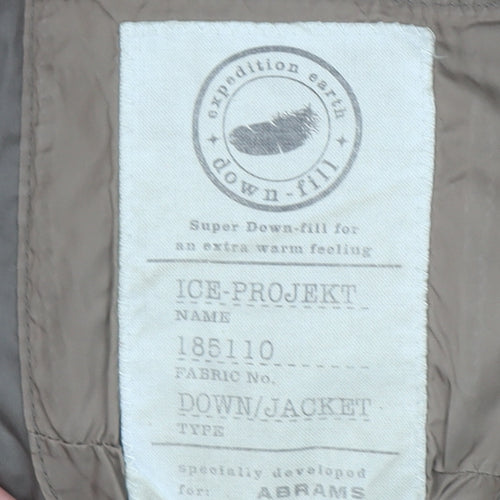 Abrams Men's Brown Puffer Jacket S Down Fill Winter Coat