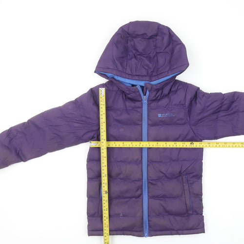 Mountain Warehouse Boys Purple Hooded Puffer Jacket 5-6 Years