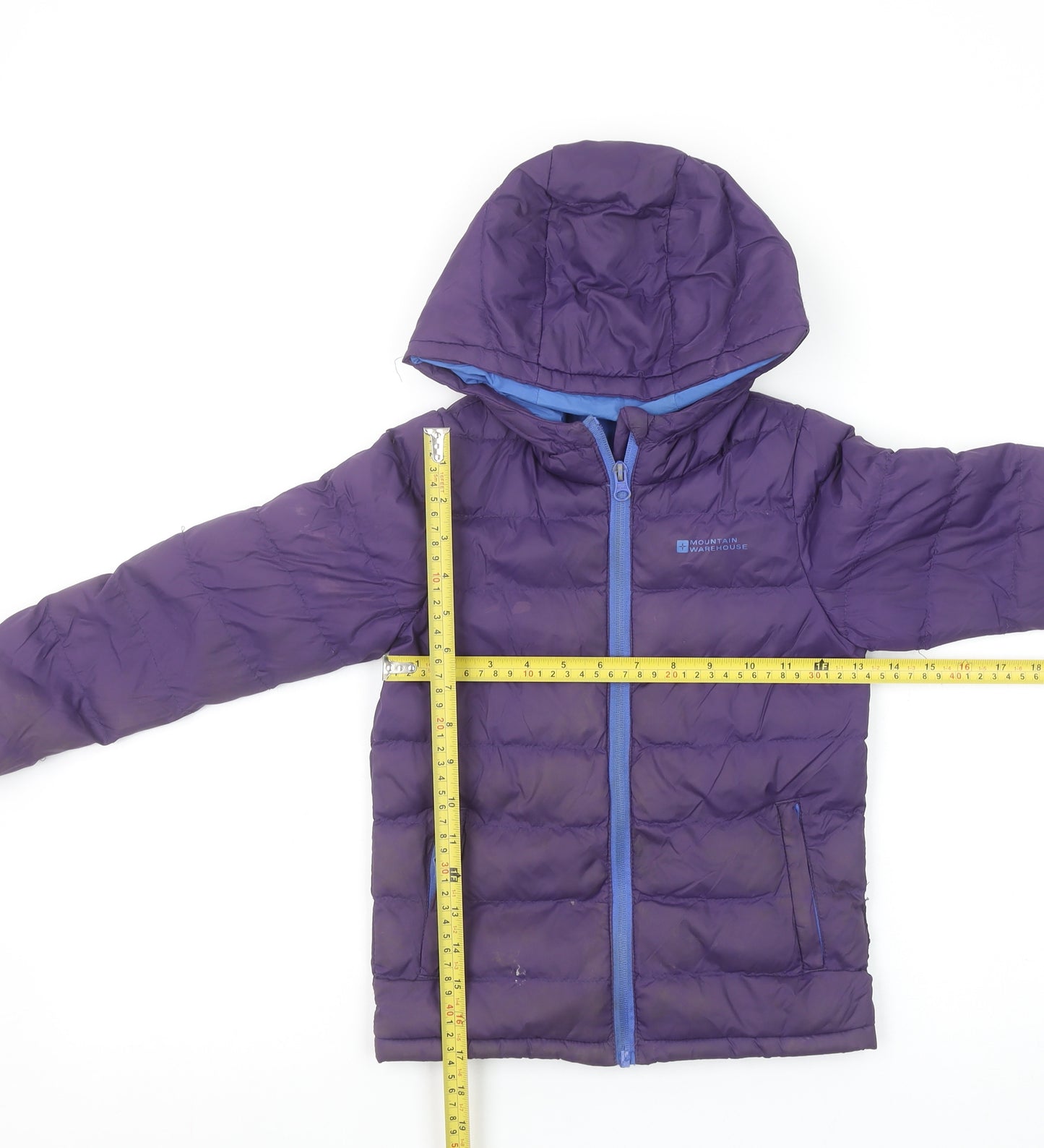 Mountain Warehouse Boys Purple Hooded Puffer Jacket 5-6 Years