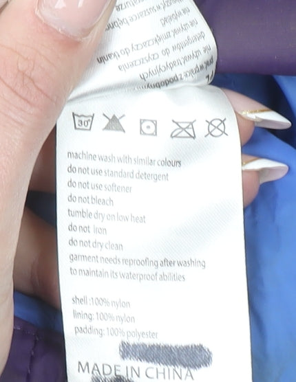 Mountain Warehouse Boys Purple Hooded Puffer Jacket 5-6 Years