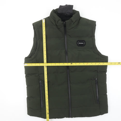 Zhang Hao Womens Green 2XL Puffer Waistcoat Gilet Full Zip