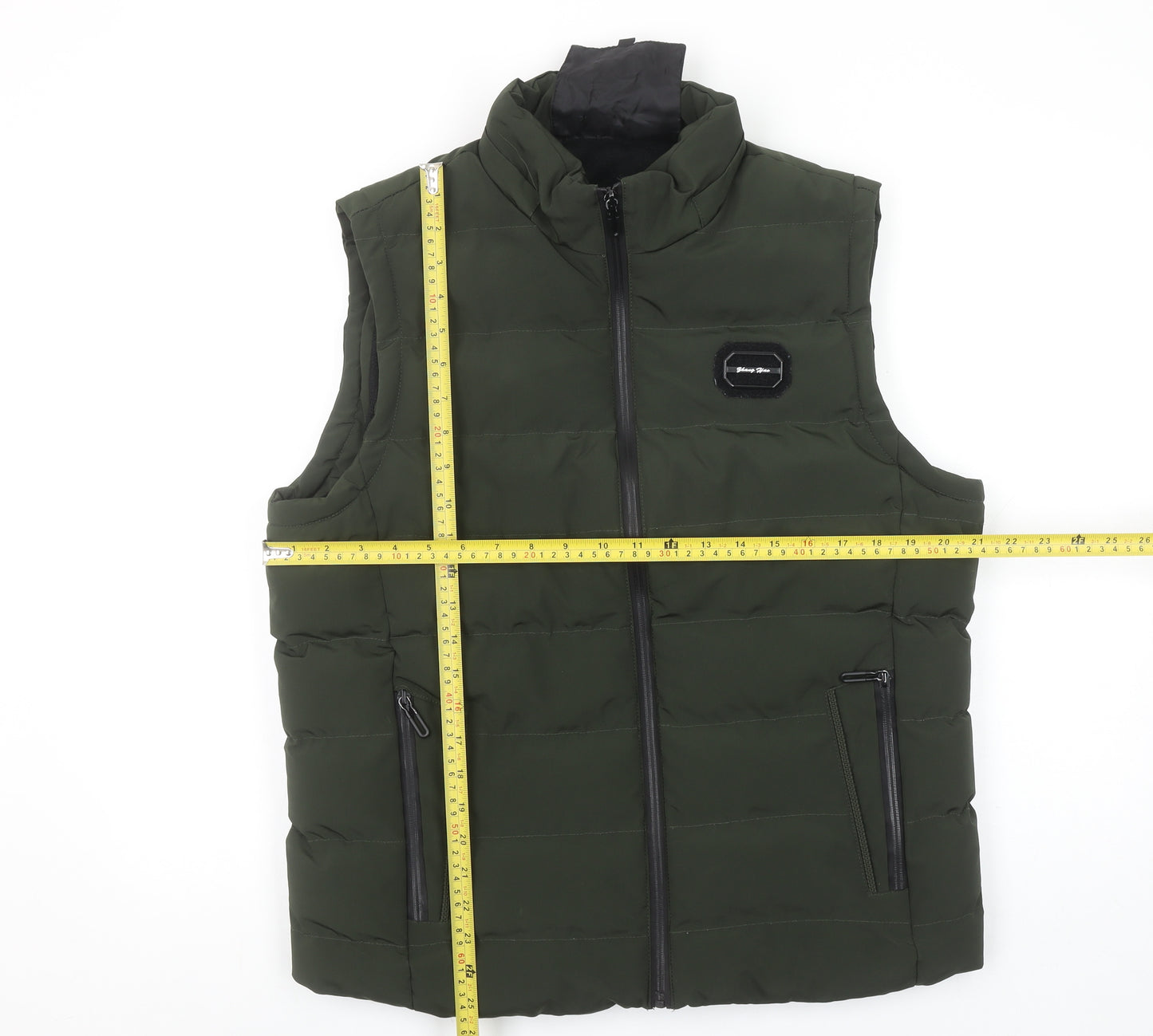 Zhang Hao Womens Green 2XL Puffer Waistcoat Gilet Full Zip