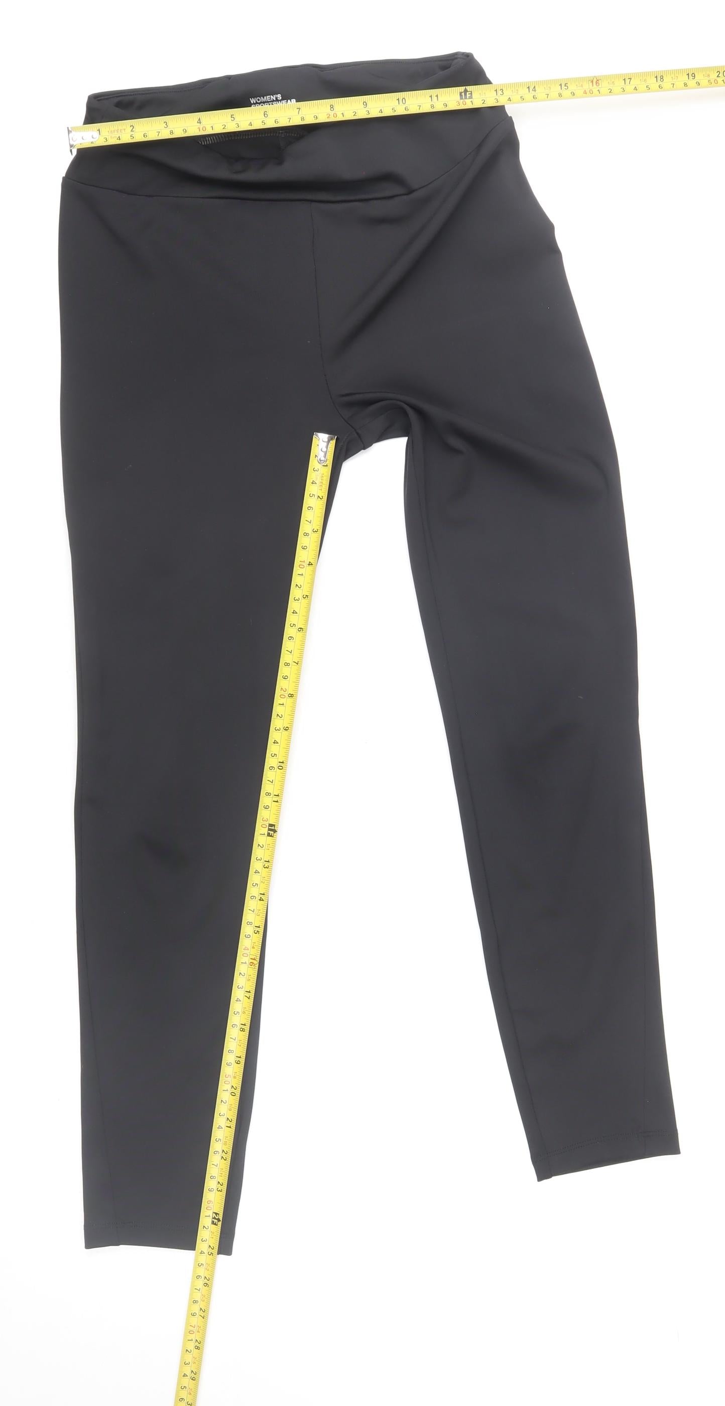 Lefties Women's Black Sportswear Leggings M Slim Fit Stretch Activewear