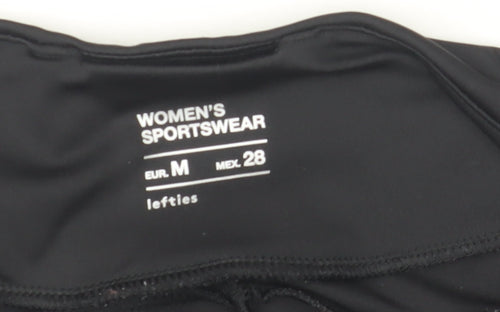 Lefties Women's Black Sportswear Leggings M Slim Fit Stretch Activewear