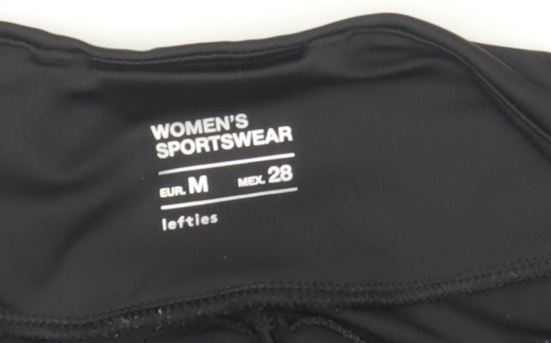 Lefties Women's Black Sportswear Leggings M Slim Fit Stretch Activewear