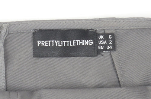 PrettyLittleThing Women's Grey Short Pencil Skirt Size 6