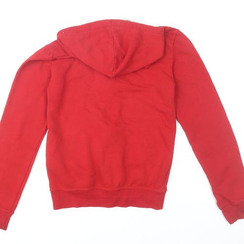 Domyos Men's Red Full Zip Hoodie XS Sports Fleece Sweatshirt