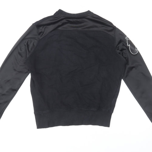 Money Black Cotton Pullover Sweatshirt Women Small Graphic Logo