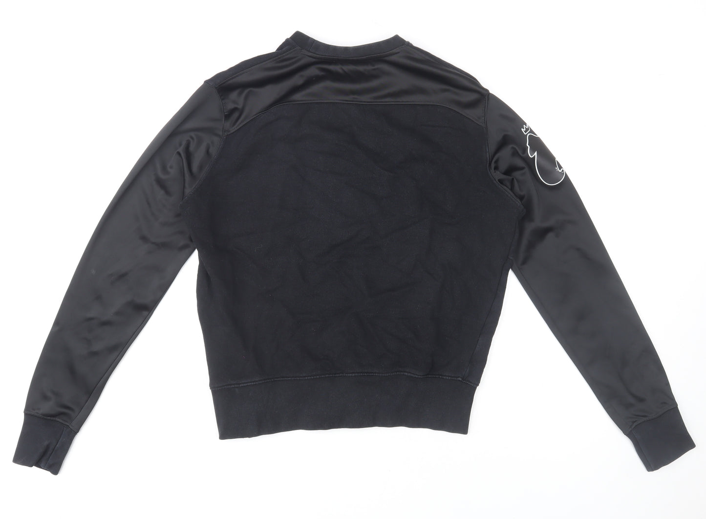 Money Black Cotton Pullover Sweatshirt Women Small Graphic Logo