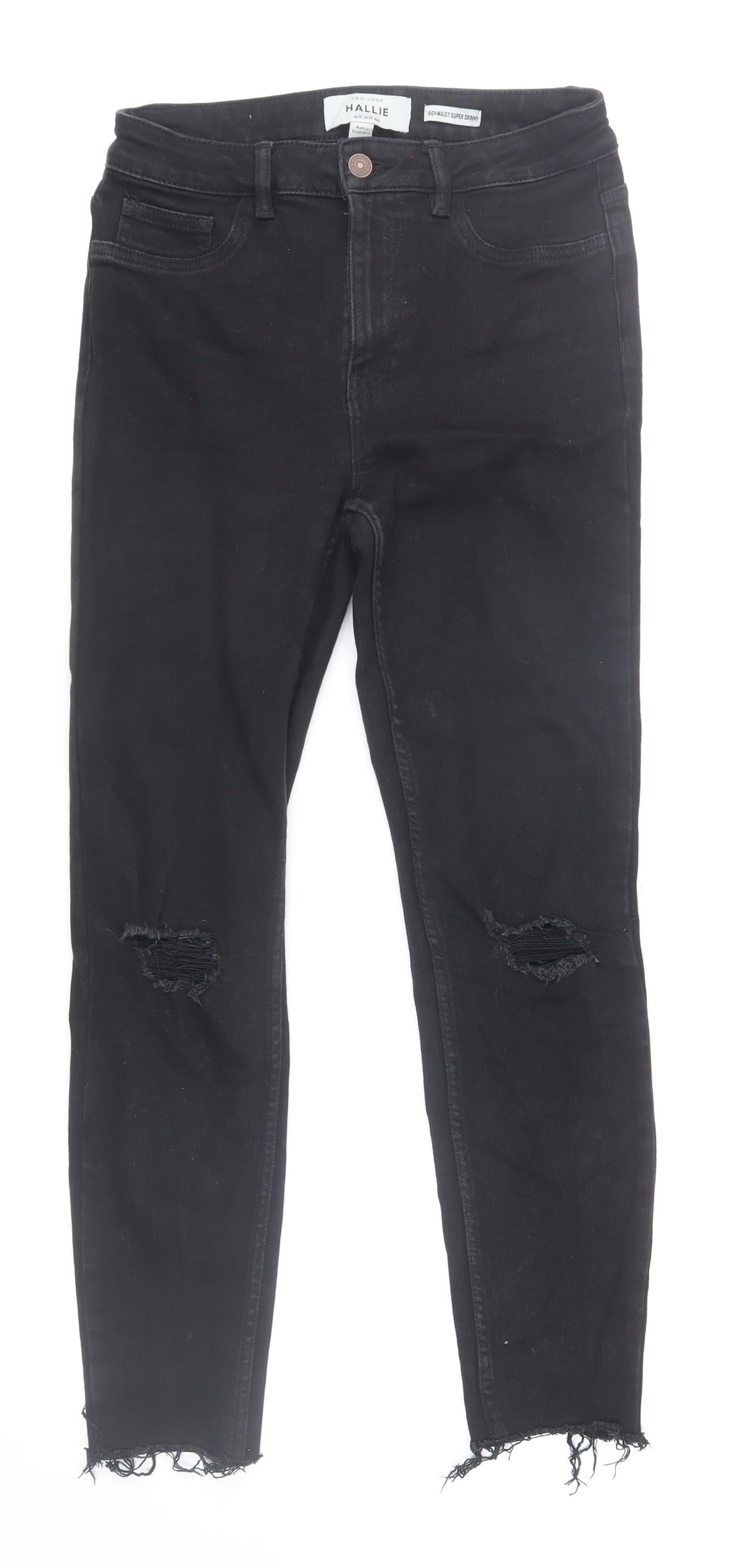 New Look Women Black Size 10 High Waist Skinny Jeans Hallie