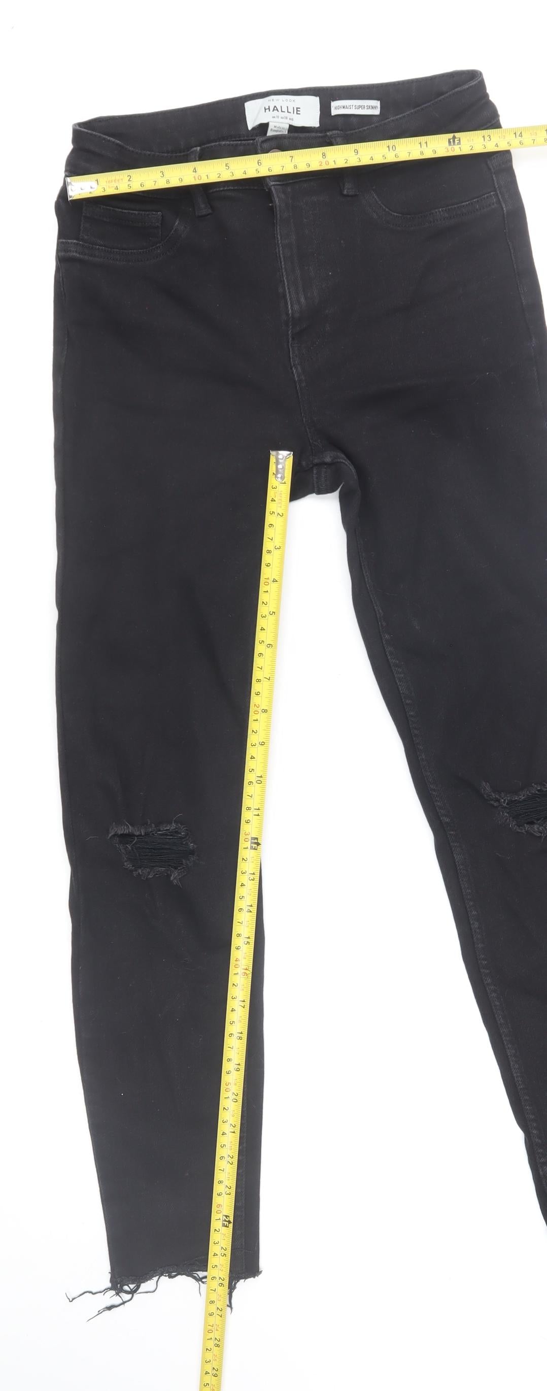 New Look Women Black Size 10 High Waist Skinny Jeans Hallie