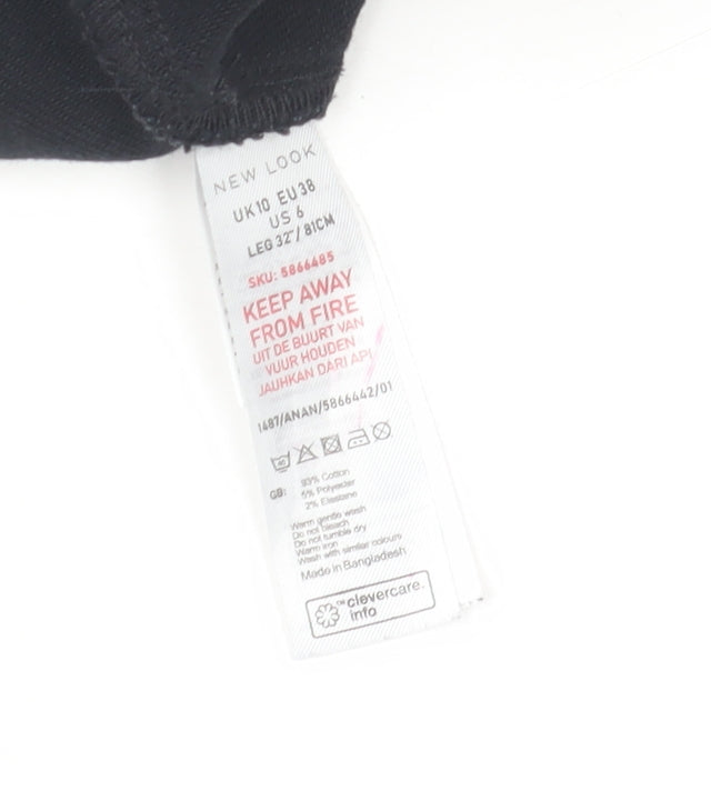 New Look Women Black Size 10 High Waist Skinny Jeans Hallie