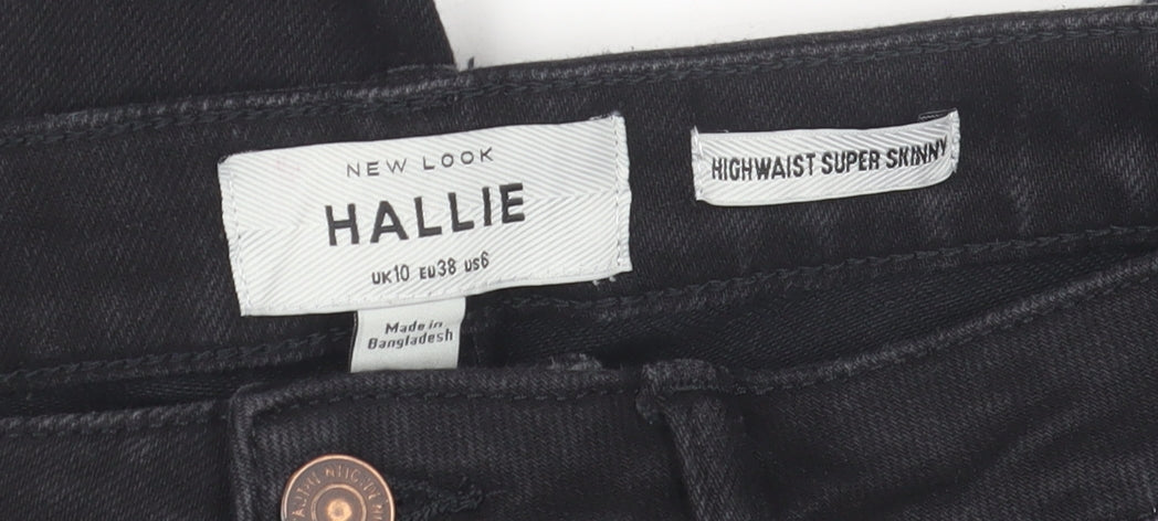 New Look Women Black Size 10 High Waist Skinny Jeans Hallie