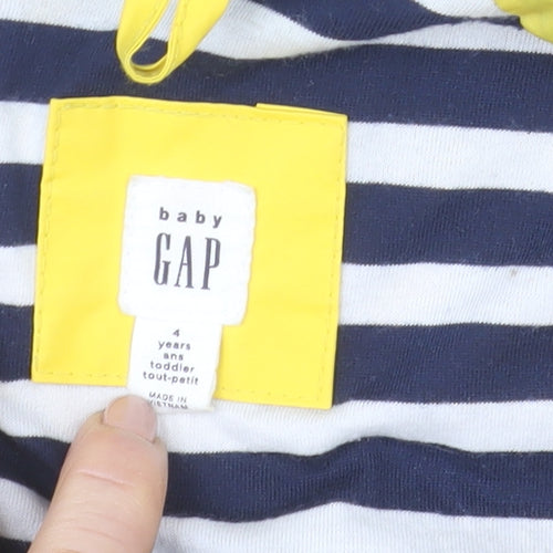 Baby GAP Boys Yellow Hooded Waterproof Rain Coat 4 Years