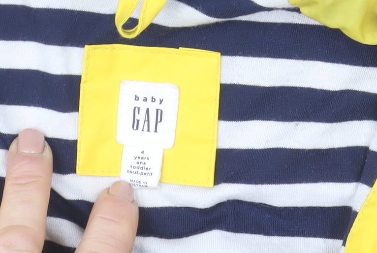 Baby GAP Boys Yellow Hooded Waterproof Rain Coat 4 Years