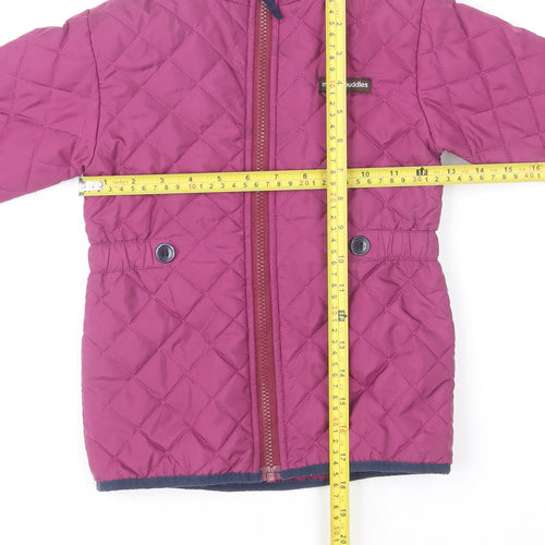 Muddy Puddles Girls Pink Quilted Mid-Length Jacket 6 Years